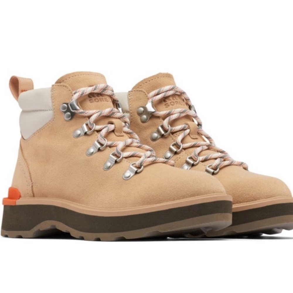 Sorel Beige Lace Up Boots